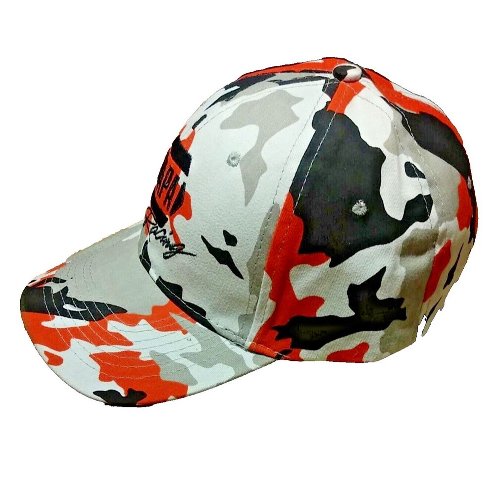 NAPA Racing Camo Hat Baseball Cap Adjustable Strap Gray Black Orange NWOT